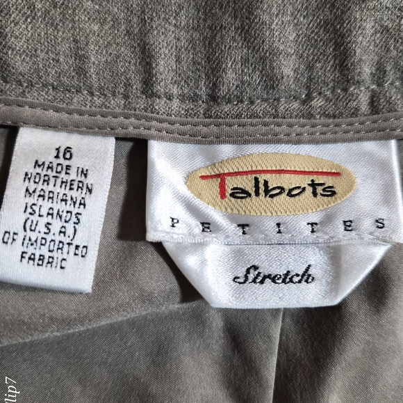 Talbots Petites Grey Wool Blend Stretch Dress Pants Slacks Size 16P - Picture 3 of 10